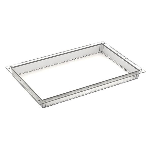 Das Novocal PC-Modul transparent teilbar (600 x 400 x 50 mm, inkl. Auszugsstopps) ist eine robuste Halterung für den industriellen Einsatz, ideal für die Lagerung von Computern oder den Transport von PC-Modulen. Verpackung: 1 Stück.