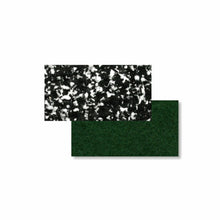 Zwei rechteckige Arcora Pu-Handpads von Arcora International GmbH (10er Box) für die Gebäudereinigung überlappen sich auf weißem Hintergrund: das obere Pad ist schwarz mit weißen Sprenkeln, das untere ist einfarbig dunkelgrün.