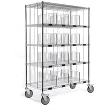 Der Novocal Sortierregalwagen verfügt über vier Präzisionsstahl-, vernickelte und hochglanzverchromte Fachböden mit vertikalen Trennwänden für eine vielseitige Organisation. Seine großen Räder sorgen für hervorragende Mobilität in jeder Umgebung.