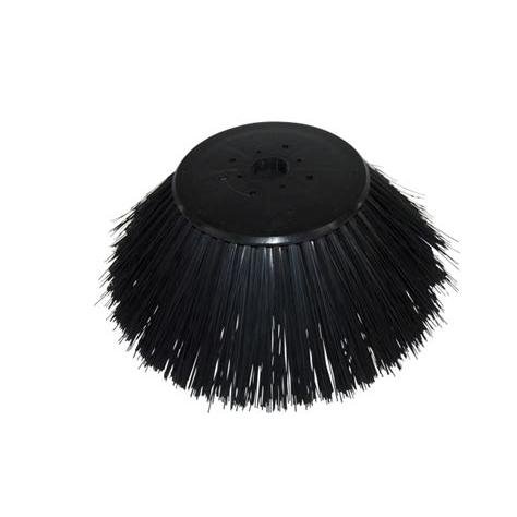 Une balayette latérale de rechange noire pour le Balimat 6500 de Diversey Deutschland GmbH & Co. OHG, avec des poils rigides autour d'un moyeu central, illustrée sur un fond blanc.