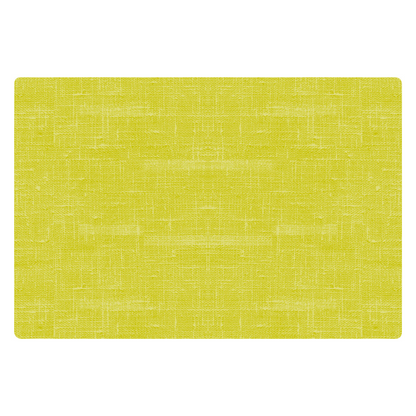 Le set de table en silicone Duni de Duni GmbH est un set de table rectangulaire d'un jaune éclatant, présentant un design tissé texturé avec des lignes croisées subtiles. Ce set de table antidérapant dispose de bords arrondis et est conçu pour être à la fois élégant et facile à entretenir, ce qui le rend parfait pour tout environnement de restauration. Disponible en paquet de six, chaque set mesure 30 x 45 cm.
