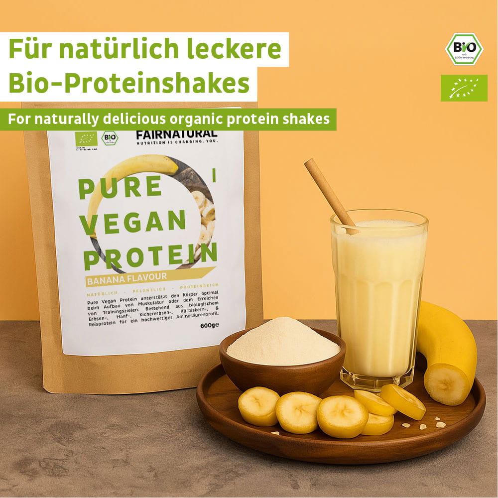 Banane en poudre protéinée vegan bio sans soja