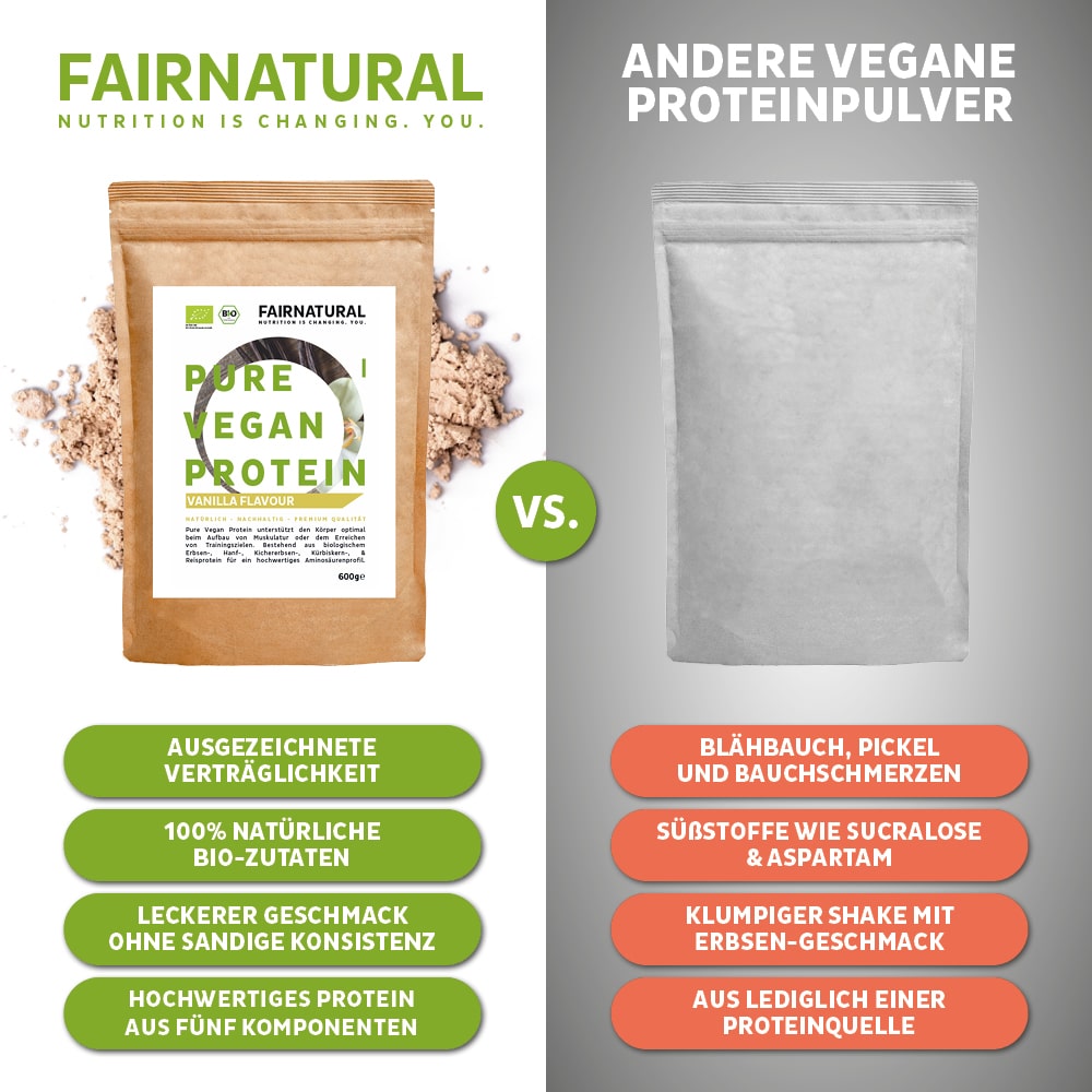 Poudre de protéine vegan bio vanille sans soja