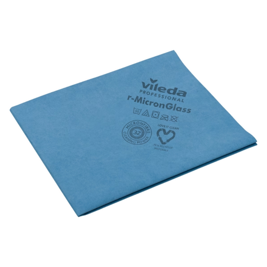 Vileda Professional R -Micronglass glazen handdoek - 50 x 40 cm | Pack (5 stuks)