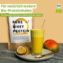 Biologische weiproteïnepoeder mango