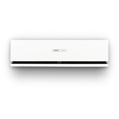 Het CWS frontpaneel voor geurverspreider Air Bar van CWS is een wit, wandgemonteerd apparaat met een modern, rechthoekig ontwerp en een onderste ventilatie, gemarkeerd met "CWS HYGIENE".
