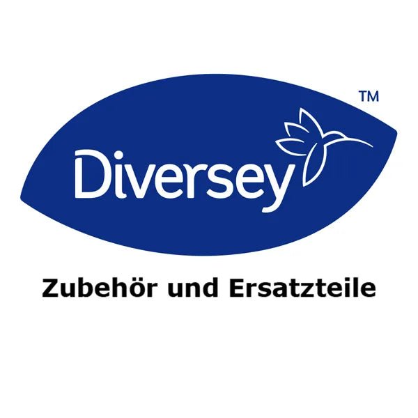 Le logo Diversey Deutschland avec une feuille et un oiseau stylisés apparaît en noir sur "Accessoires et pièces de rechange" et indique la compatibilité du kit d'extension Lithium 2100/AERO3500 pour 3x50Ah batteries Li-Ion avec swingo 2100/aero3500.