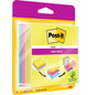 De Post-it® Super Sticky Easy Select-kubus van 3M Deutschland GmbH bevat vier kleurgecoördineerde blokken in het formaat 76 x 76 mm met elk 75 vellen, gemaakt van 100% PEFC-gecertificeerd papier (SGSCH-PEFC-COC-110078).
