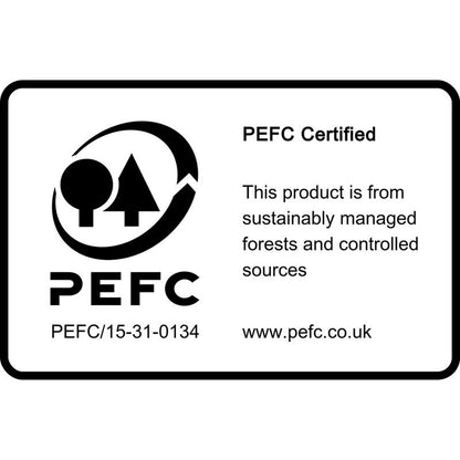 Une étiquette rectangulaire avec le logo PEFC, "PEFC Certified", numéro SGSCH-PEFC-COC-110078 et "Ce produit provient de forêts gérées durablement et de sources contrôlées" - idéal pour les notes Post-it® jaunes de 3M, 76 x 76 mm, 12 blocs/paquet.