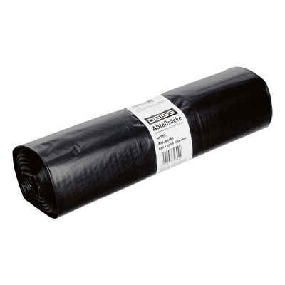 Deiss afvalzakken van gerecycled LDPE, 240 liter, 1000x1250x0,06 mm, zwart | Rol (10 stuks)