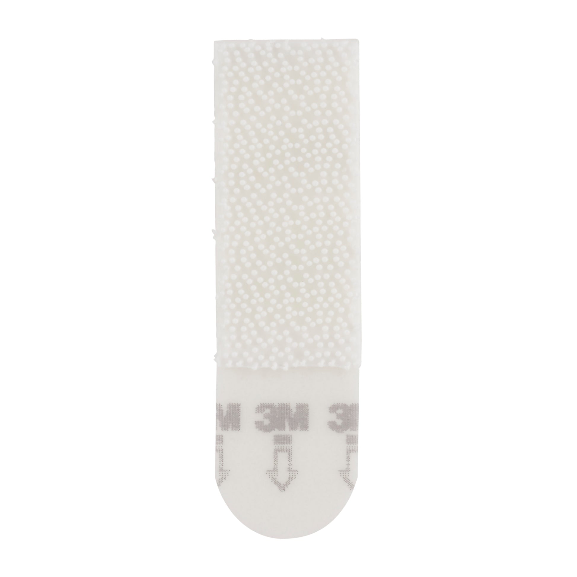 Einzelner weißer Command™ Bilder-Montage Strip S 17202 von 3M Deutschland GmbH mit strukturierter Oberfläche und 3M-Logo. Ideal zum Aufhängen von Bildern ohne Bohren, rückstandsfrei entfernbar. Karton à 10 Packungen.