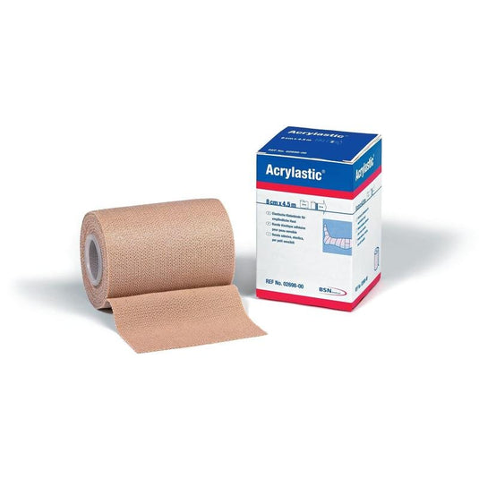 Acrylastic, bandage adhésif élastique, allongement longitudinal de 60 %