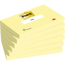 Post-it® Notes, kanariegeel, 76 mm x 127 mm, 100 vellen/blok, 6 blokken/pak, 100% PEFC, SGSCH-PEFC-COC-110078 | Pak (6 stuks)