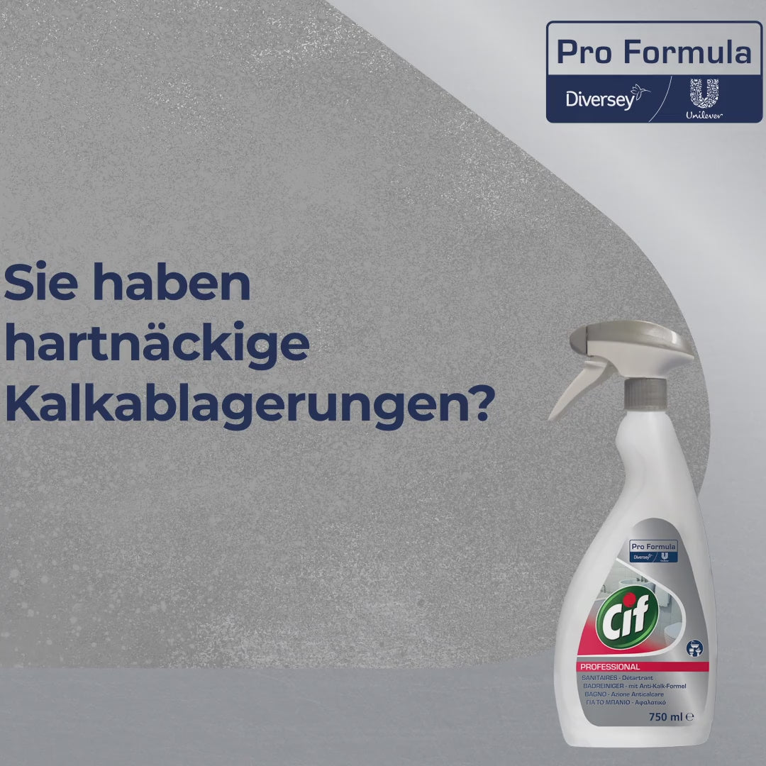 CIF Professionele badkamer Cleaner, Cleaner en Descaler | Fles (750 ml)