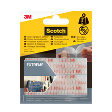 Ruban adhésif Scotch® Extreme Fastener, transparent RF67300 01SE, 25 mm x 76 mm, 2 jeux | Paquet (2 pièces)