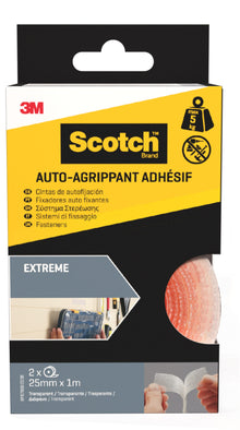 Ruban adhésif Scotch® Extreme Fastener RF67600 01SE, transparent, 25 mm x 1 m | Paquet (1 pièce)