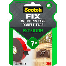Ruban de montage extérieur double face Scotch-FIX™ 411-1950-P, 19 mm x 5 m, 1 rouleau/paquet | Paquet (1 rouleau)