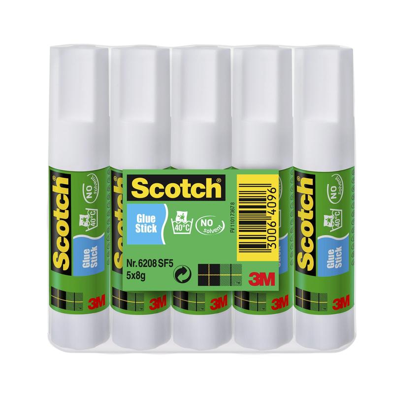 Scotch® Permanente Lijmstick 5 Sticks 8g | Pakket (1 set)