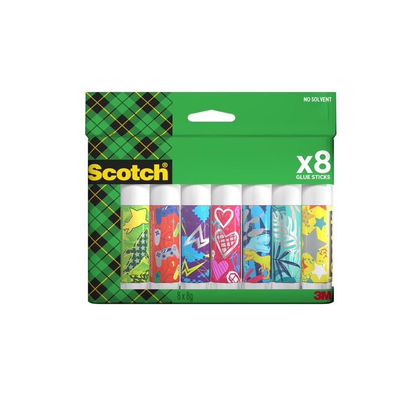 Bâton de colle permanente Scotch®, 8 g, 8 bâtons/paquet, 30 paquets/caisse | Paquet (8 pièces)