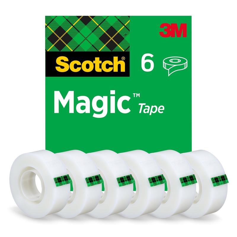 Scotch® Magic™ onzichtbare tape 8-1933-6/5S, 19 mm x 33 m, 6 rollen/pak | Pak (6 rollen)