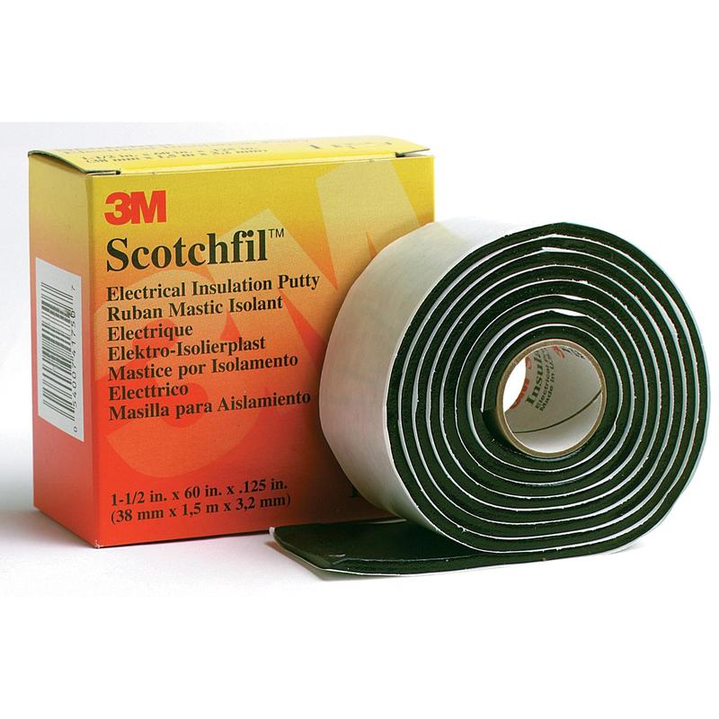 3M™ Scotchfil™ butylrubbertape, zelfsmeltend, zwart, 38 mm x 1,5 m, 3 mm | Pak (1 rol)