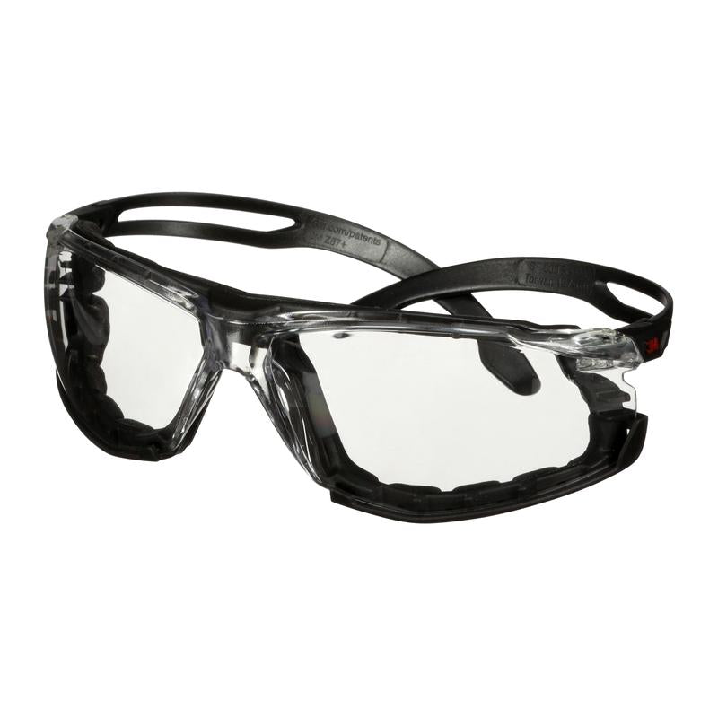 Lunettes de sécurité 3M™ SecureFit™ 500, branches noires, monture en mousse, revêtement antibuée/anti-rayures Scotchgard™ (K&N), lentilles transparentes, SF501SGAF-BLK-FM-EU, 20 par paquet | Paquet (1 pièce)
