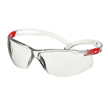 Lunettes de sécurité 3M™ SecureFit™ 500, branches transparentes/rouges, revêtement antibuée/anti-rayures Scotchgard™ (K&N), lentilles transparentes, SF501SGAF-RED-EU, 20 par paquet | Paquet (1 pièce)