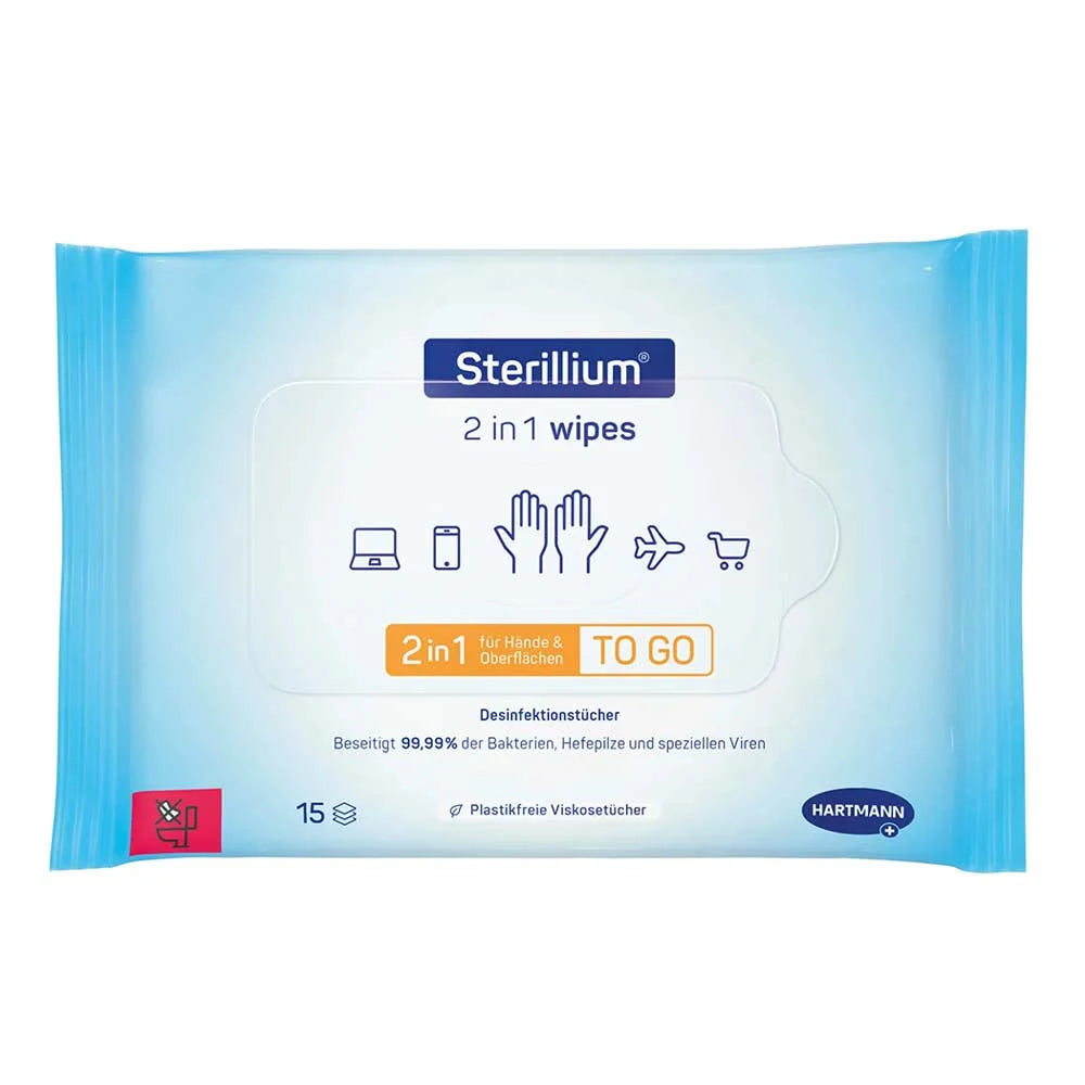 Sterillium® 2 in 1 doekjes | Pak (15 stuks)