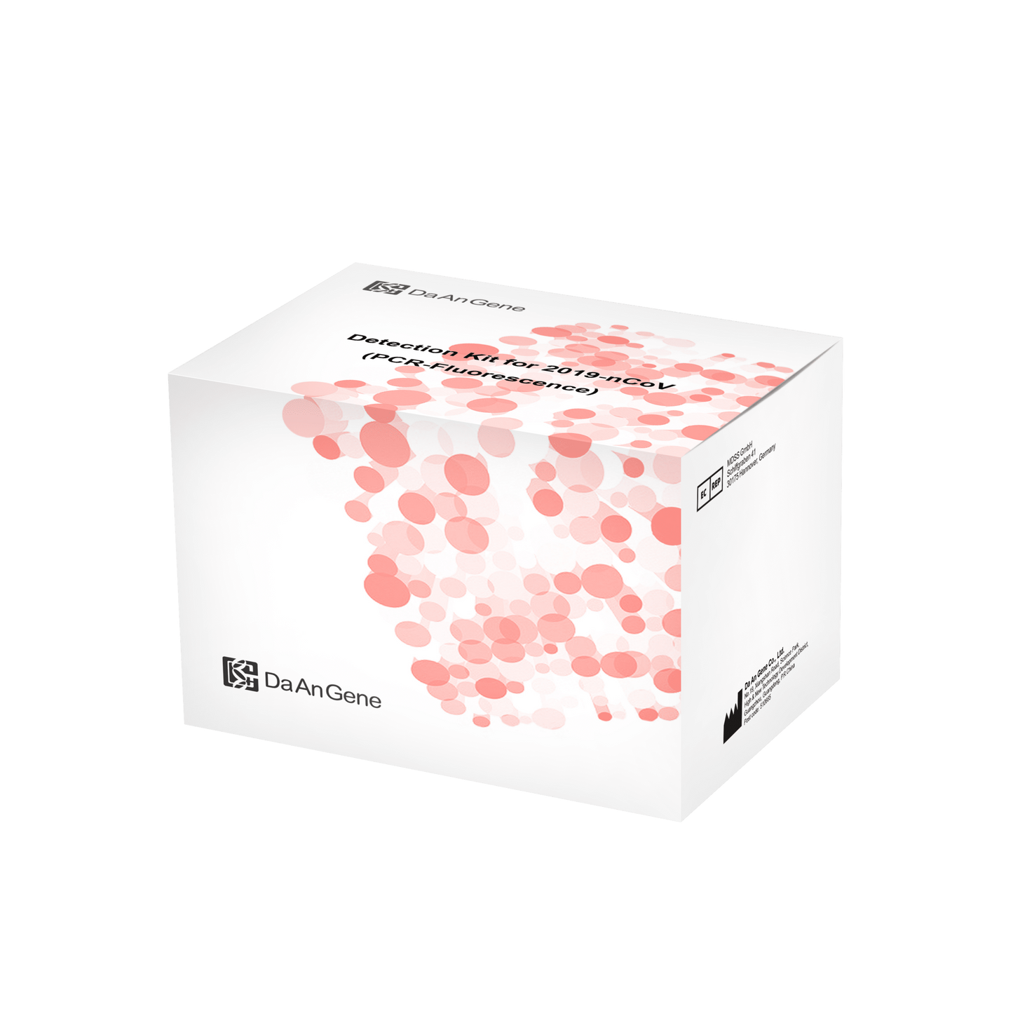 Un emballage produit Altruan blanc avec l'inscription « PCR Pure Kit – appareil entièrement équipé | Paquet (100 pièces) », présenté sur un fond vert simple.